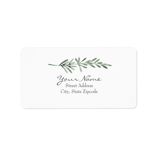 Watercolor Rosemary Label (Front)