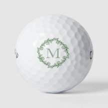 Watercolor Rosemary Wreath Golf Balls