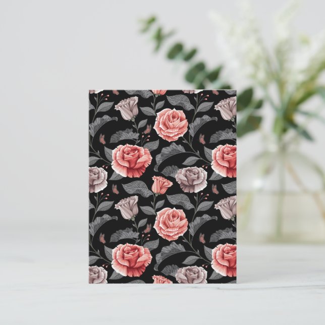 Watercolor Roses 15 Postcard (Standing Front)