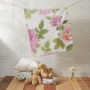 Watercolor Roses 19 Baby Blanket
