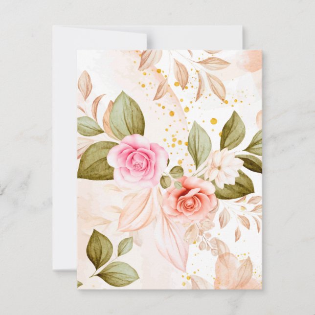 Watercolor Roses 1 Note Card (Front)