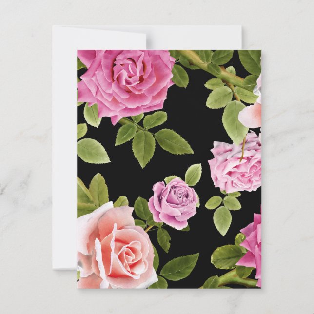 Watercolor Roses 20 Note Card (Front)