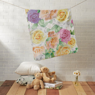 Watercolor Roses 27 Baby Blanket