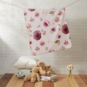 Watercolor Roses 30 Baby Blanket