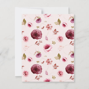 Watercolor Roses 30 Note Card