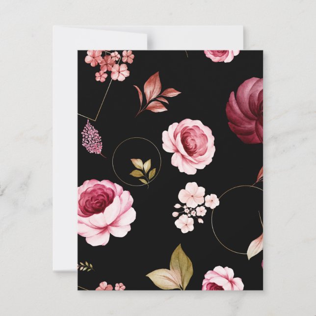 Watercolor Roses 32 Note Card (Front)