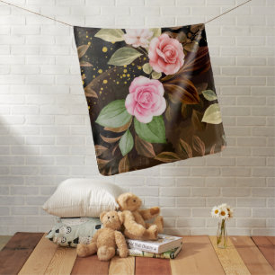 Watercolor Roses 3 Baby Blanket