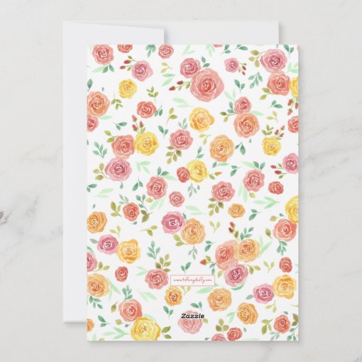 Watercolor Roses 80th Birthday Card Shower | Zazzle