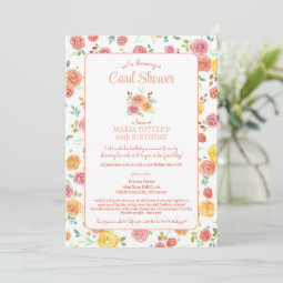 Watercolor Roses 80th Birthday Card Shower | Zazzle
