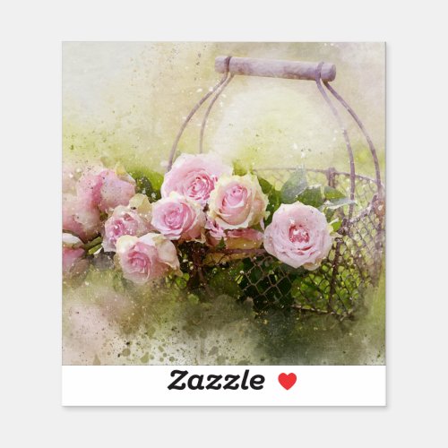 watercolor_roses_and_basket sticker