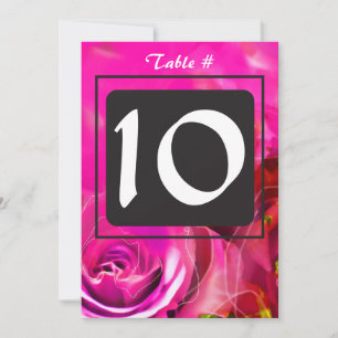 WATERCOLOR ROSES Bat Mitzvah Table Seating Card