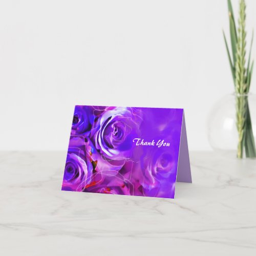 WATERCOLOR ROSES Bat Mitzvah Thank You Card