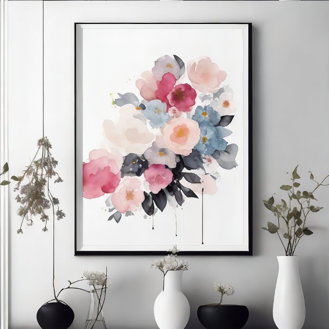 Watercolor Roses Canvas Print (Creator Uploaded)