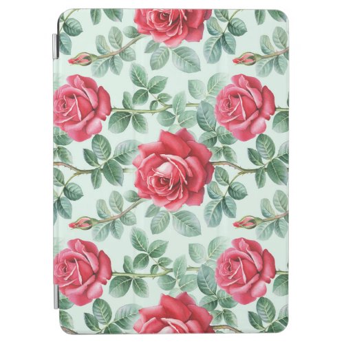 Watercolor Roses Floral Seamless Illustration iPad Air Cover