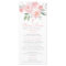 Watercolor Roses Girl Baptism Custom Event Menu