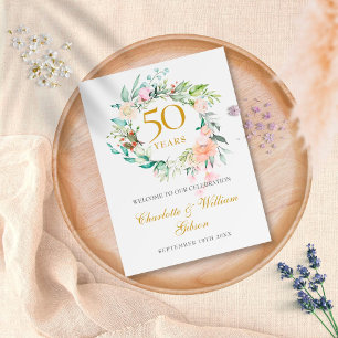 Watercolor Roses Greenery Floral Menu Choice RSVP