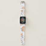 Watercolor Roses: Ink White Background Apple Watch Band