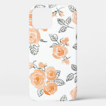 Watercolor Roses: Ink White Background iPhone 12 Case