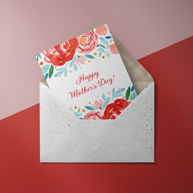 Watercolor roses Mother's Day Card (Creator Uploaded)