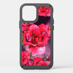 Watercolor Roses on Black Speck iPhone Case
