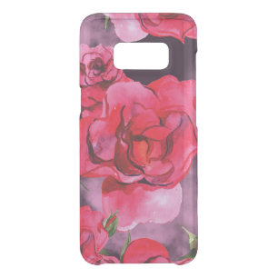 Watercolor Roses on Black Uncommon Samsung Galaxy S8 Case