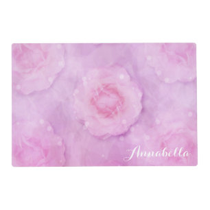 Watercolor roses placemat