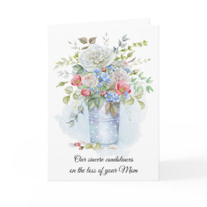 Watercolor Roses, Poppies, Wildflowers Sympathy | Card