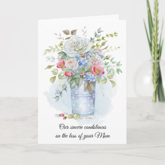 Watercolor Roses, Poppies, Wildflowers Sympathy | Card