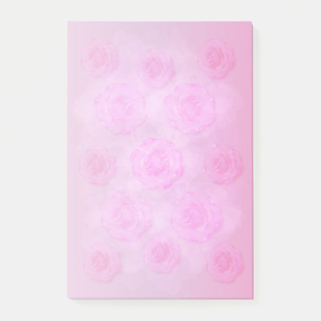 Watercolor roses post-it notes (Front)