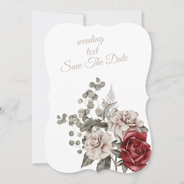 Watercolor Roses Spring Bouquet Love  Invitation (Front)