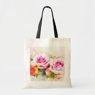 Watercolor Roses Tote Bag