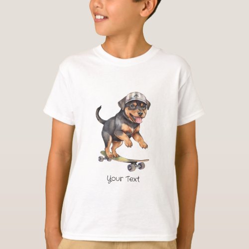 Watercolor Rottweiler Boy T_Shirt 
