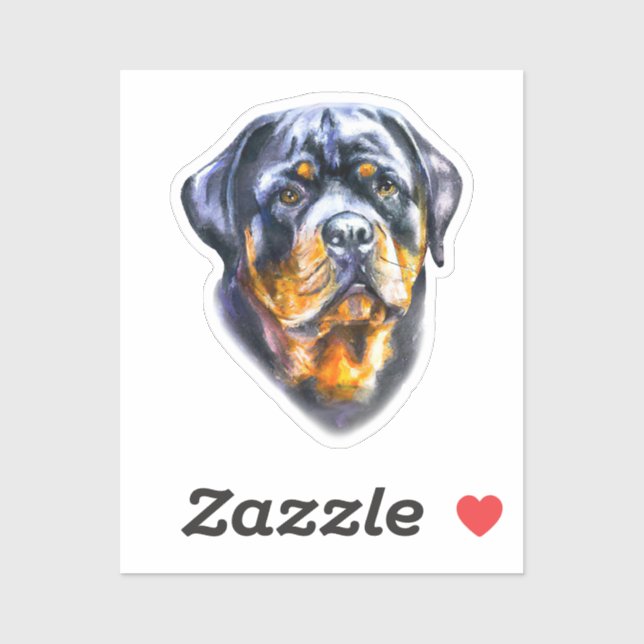 Watercolor Rottweiler  Sticker (Sheet)