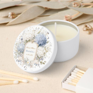  Watercolor Royal Botanique Hydrangea Bridal showe Mini Candle Favors