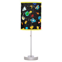 Watercolor Rubber Duck Astronauts Kids Outer Space Table Lamp