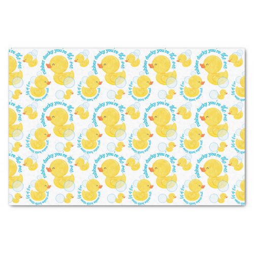 Watercolor Rubber Ducky Youre the One Party Tissue Paper