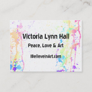 Watercolor Run Artistic Business Card