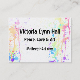Watercolor Run Artistic Business Card