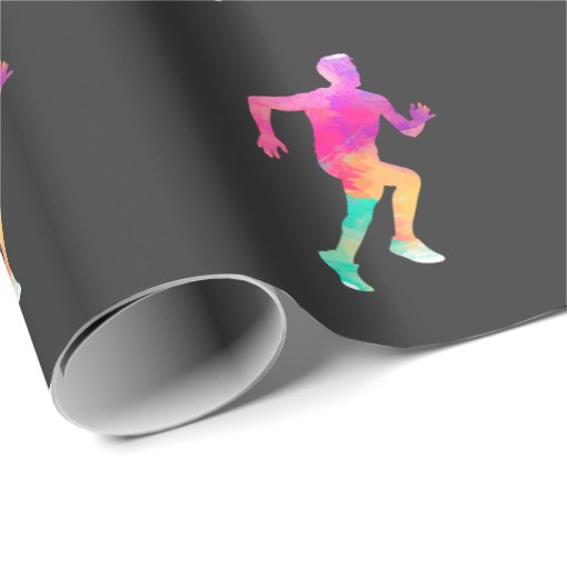 Watercolor Runner Art Marathon Athlete Running Wrapping Paper Zazzle