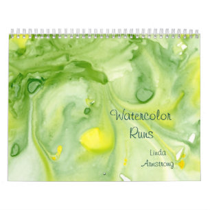 "Watercolor Runs" Abstract Fine Art Calendar