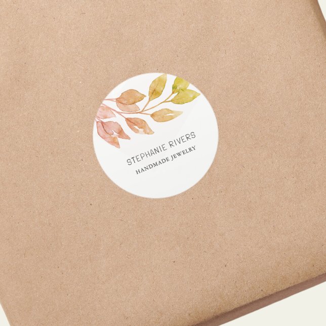 Watercolor Rust Jewelry Maker Classic Round Sticker (Creator Uploaded)