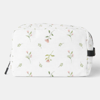 watercolor rustic floral dopp kit