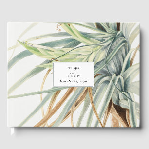 Watercolor Rustic Neutral Boho Botanical Wedding Guest Book