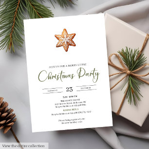 Watercolor Rustic Neutral Earthy Minimalist Xmas Invitation