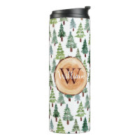  Watercolor Rustic Pine Winter Forest Personalized