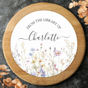 Watercolor Rustic Pretty Wildflower Bookplate