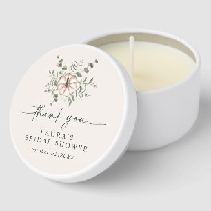 Watercolor Rustic Pumpkin Bridal Shower Thank You Mini Candle Favors