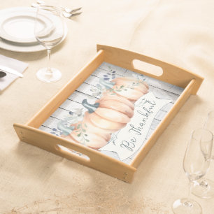 Watercolor Rustic Pumpkins Serving Tray