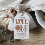 Watercolor Rustic Wood Wild One Baby Shower Gift Tags<br><div class="desc">Unique Watercolor wooden rustic wild one baby shower thank you gift tags</div>