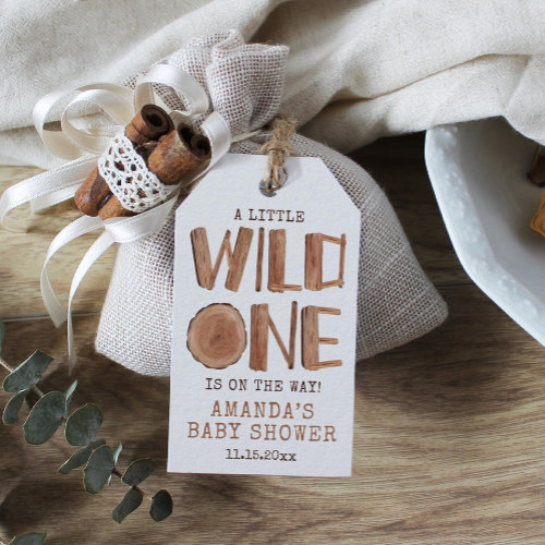 Watercolor Rustic Wood Wild One Baby Shower
